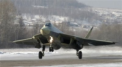 New Russian Sukhoi PAK FA Prototype model T-50 Flys
