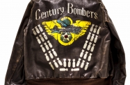 Flight Jacket John Slemp 06 Captain Frederick G. Smiths jacket of the 351st Bomb Squadron 100th Bomb Group 2015 John Slemp