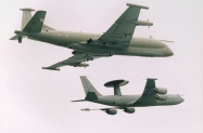 RAF NIMROD AND AWAC AIRCRAFT
Formation of No 51 Squadron Nimrod R1 and Sentry AEW1 of No 8/23 Squadron, both based at RAF Waddington in Lincolnshire.